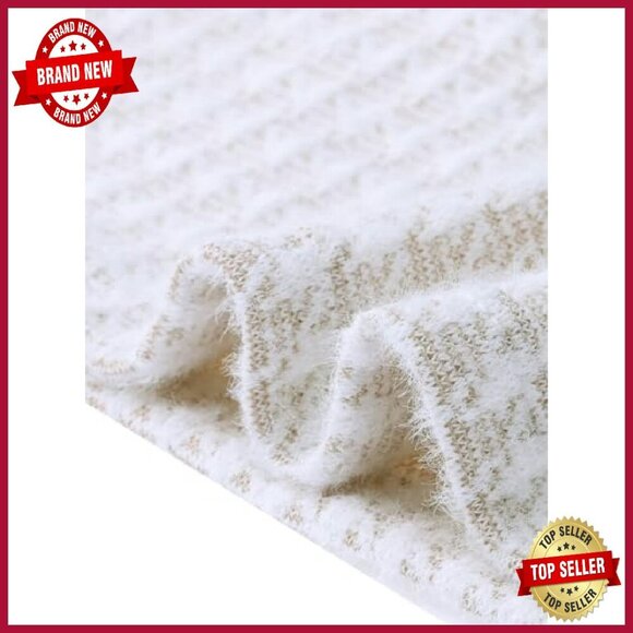 Cap Sleeve Knit Top Crew Neck Houndstooth Tweed Office Wear - Picture 6 of 6